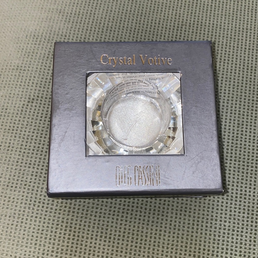 Oleg Cassini crystal votive candle holder
